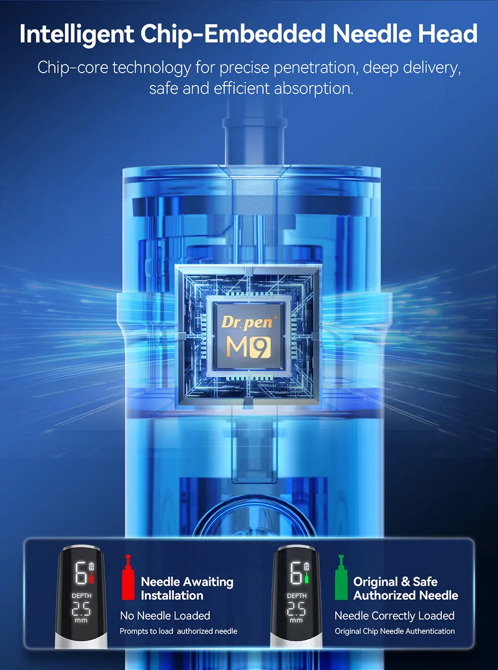 M9 cartridge and handpiece connection shown apart